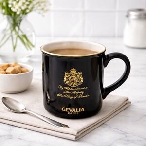 Gevalia Kaffe Black Gold Coffee Mug By Appointment to the King of Sweden